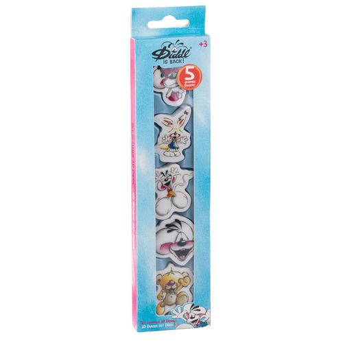 Set De 5 Gommes Diddl