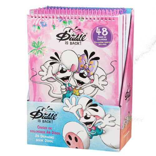 Cahier De Coloriage A4 Diddl À Spirale Modèle Aléatoire