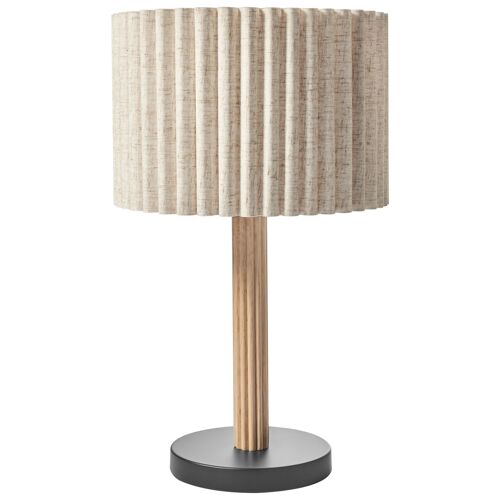 Lampe À Poser Belessa Lin Synthétique Beige Clair