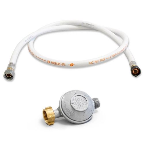 PROWELTEK - Kit detendeur 28 mbar vissable gaz Butane + Tuyau gaz flexible 1.50 m à embouts vissables Chauffages Cuisinières