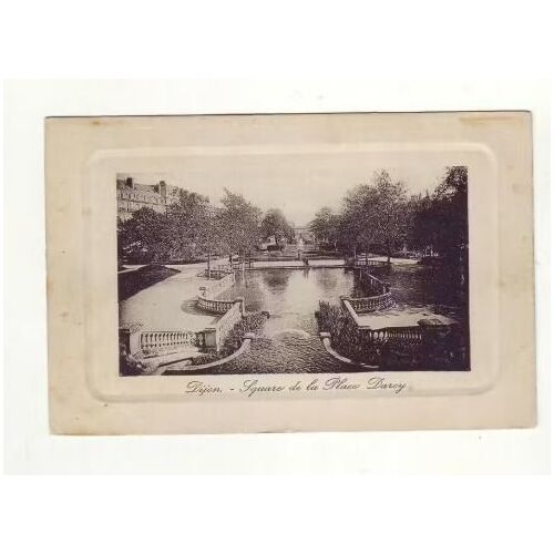 Carte Postale Ancienne Dijon : Square Darcy - Ecrite : Semeuse Verte 5c