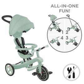 Tricycle Évolutif Explorer 4 En 1 Deluxe Eco Vert Pistache