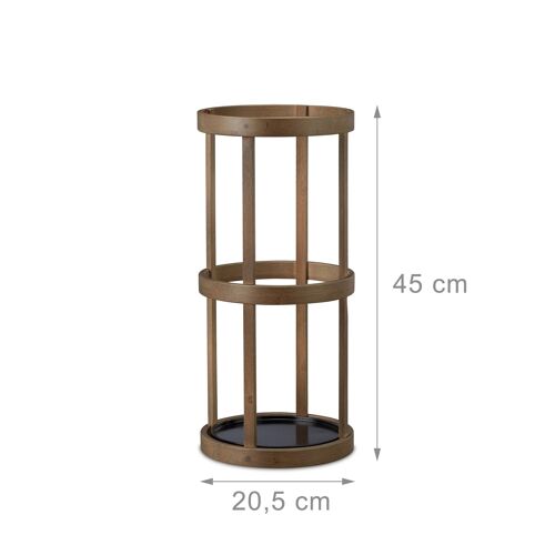 Porte-parapluies meuble de rangement entrée 45 cm rond en bambou Helloshop26 13_0002220