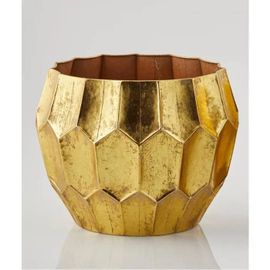 EDG VASO METAL ORO PICCOLO H31 D33 CM ARREDAMENTO INTERNI HOME DECOR