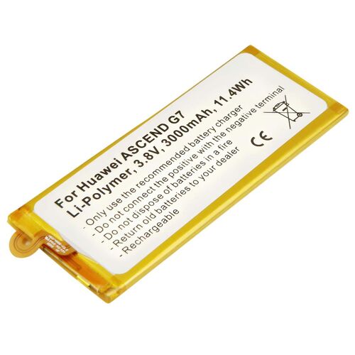 Batterie Li-Polymer 3,8v Pour Huawei Ascend G7 3,8v 3000mah 11,4wh Blanc / Jaune
