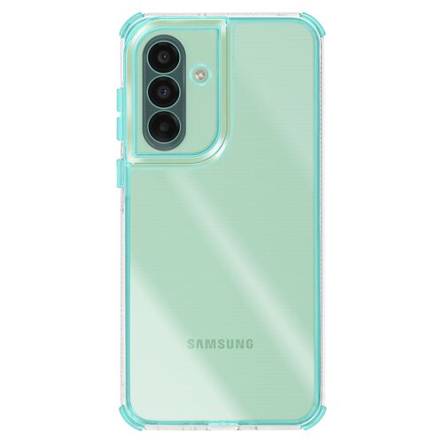 Coque pour Galaxy A36 Renforcée Conception Bi-Matière Texturé Antidérapants Turquoise