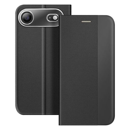Étui pour iPhone Air Série Sensitive avec Fonction Support en Tissu Noir