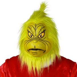 Masque Grinch Croque-Mitaine Poilu Vert Adulte