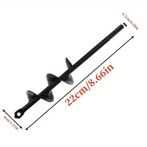 Foret en spirale à tarière de jardin avec perceuse à entraînement hexagonal de,outil de creusement de trous de plantation,accessoires de foret à sol en vrac - Type 1.57inchX8.66inch