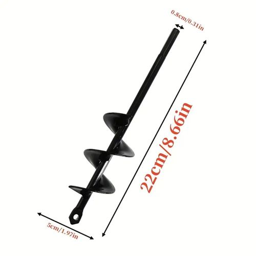 Foret en spirale à tarière de jardin avec perceuse à entraînement hexagonal de,outil de creusement de trous de plantation,accessoires de foret à sol en vrac - Type 1.97inchX 8.66inch