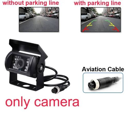 Caméra De Recul 4 Broches,Port Av Ir,Caméra De Sauvegarde Nocturne,Étanche Pour Camion/Remorque/Micros/Rv/ Lourd Interface (4pin) With Parking Line