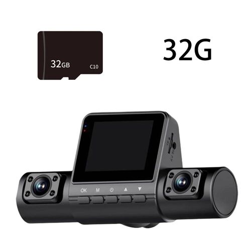 Caméra Vidéo De Voiture M80 Pro À 3 Objectifs Dans La Voiture,Caméra Dvr Arrière De Recul 1080p,Surveillance Du Stationnement,Vision Nocturne Infrarouge Black