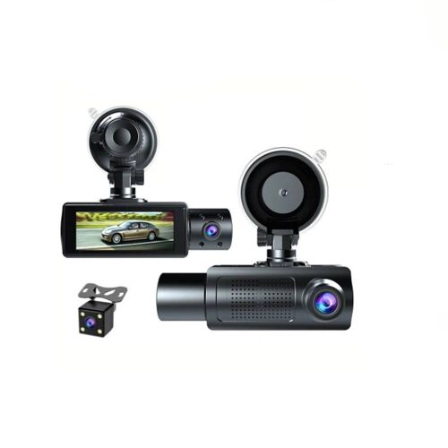Caméra Vidéo De Voiture Wifi 1080p Dans La Voiture,Caméra Dvr Arrière De Recul,Caméra Avant Et Intérieure De Voiture Avec Enregistrement En Boucle De Vision Nocturne Ir Gris 32g