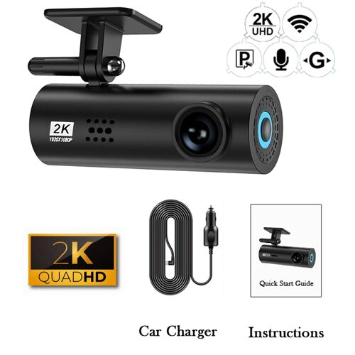 Dashcam pour voiture boîte noire enregistreurs vidéo de conduite 4K WiFi Mini caméra avant Dash Cam 24H moniteur de stationnement caméra d'enregistrement de voiture Black No SD Card