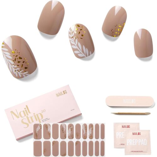 Autocollant Ongles Gel Uv 20pcs Bande À Ongles Gels Semi-Durci Extra Long Pochoir Ongles French Manucure Nail Art Decal Strip Nail Stickers Pour Femmes Filles, Caramel 