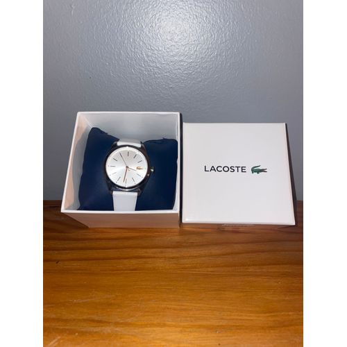Montre Lacoste Cannes En Cuir Blanc Taille Unique