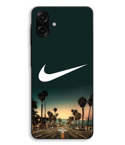 Coque Pour Samsung Galaxy A07 Nike Logo Arrière-Plan Palmiers De Californie La Nuit Maniacase