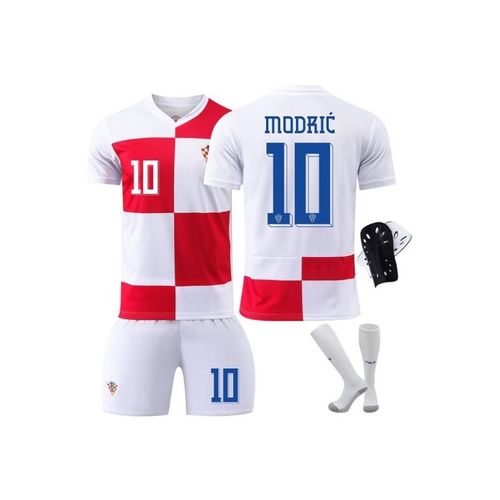 Maillot Croatie Domicile Euro 2024/25 Modric #10 ¿ Tenue De Football Avec Genouillères Adulte & Enfant