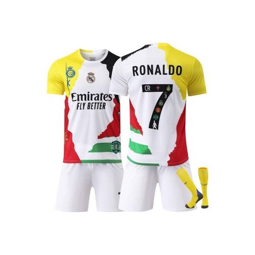 Maillot Cristiano Ronaldo Cr7 Commémoratif ¿ Ensemble Football T-Shirt & Short Adulte & Enfant