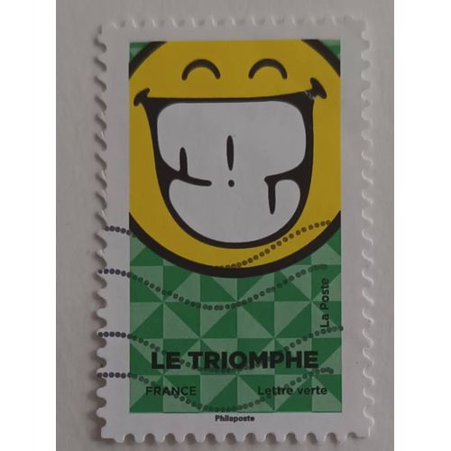 R68 - Oblitéré France Autoadhesif N°2147 - Année 2022 -- Smiley World : Le Triomphe --.