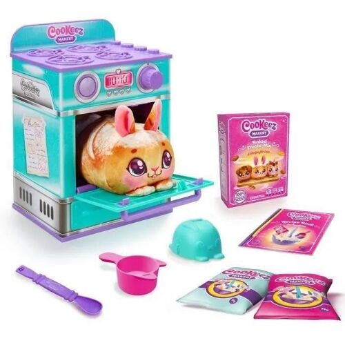 Fabrique à Pâtisserie Bleue - MOOSE TOYS - COOKEEZ MAKERY - Four interactif, peluche parfumée et accessoires