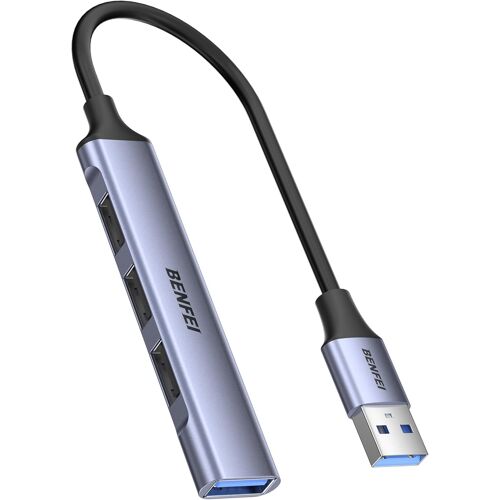 JGD-Hub USB à 4 Ports : 1x 10Gbps USB 3.2 + 3X USB 2.0- pour Souris, Clavier, clé USB, imprimante - Compatible avec Ordinateur Portable, PC, Xbox, PS5