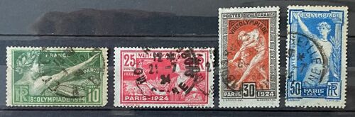 Lot De 4 Timbres Oblitérés France 1924 Y&T N° 183 À 186