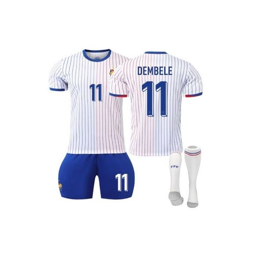 France Euro 2024/25 Extérieur ¿ Maillot De Football Dembele #11 Ensemble 3 Pièces T-Shirt Short Chaussettes