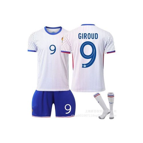 France Euro 2024/25 Extérieur ¿ Maillot De Football Giroud #9 Ensemble 3 Pièces T-Shirt Short Chaussettes