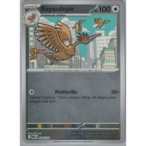 Carte Pokémon - Rapasdepic - 103/132 - Reverse - Méga-Evolution