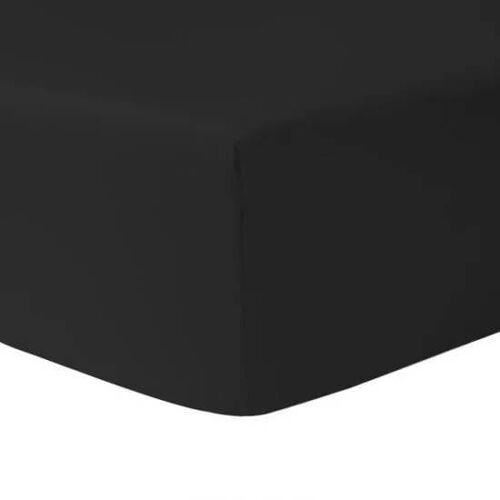 Drap Housse Noir 180 X 200 Cm 100 % Coton + Protège Matelas Imperméable 180 X 200 Cm - Homerokk