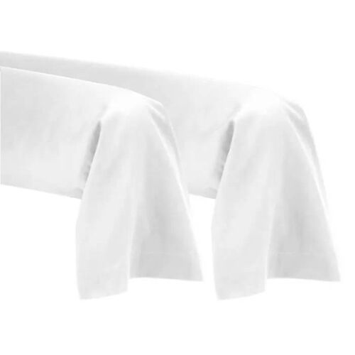 Taies De Traversin - Lot De 2 - Blanc - 45x180 Cm - 100% Coton - Tissage 57 Fils/Cm2