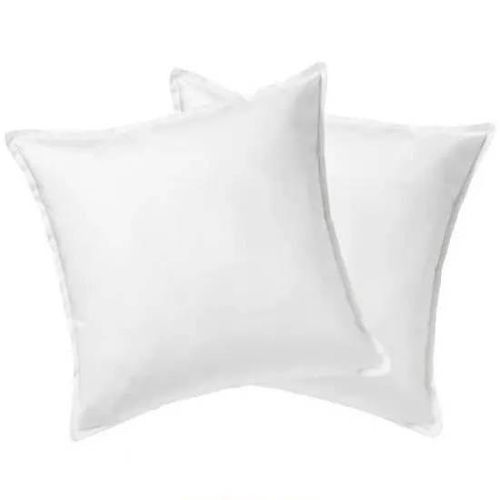 Taies D'oreiller - Blanc - 60x60cm - 100% Coton - 57 Fils/Cm - Lavable En Machine