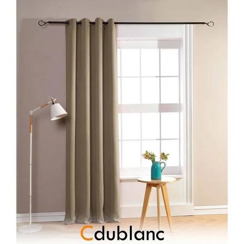 Rideau Occultant - Homerokk - 140x260cm - 100% Polyester - Taupe Claire - ?Illets
