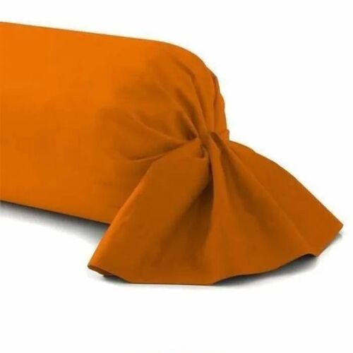 Taie De Traversin - Orange - 45 X 185 Cm - 100% Coton - Tissu Résistant - Lavable En Machine