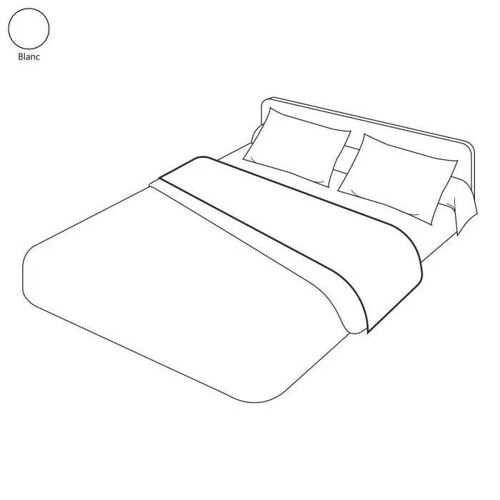 Drap Plat - Sylvie Thiriez - 180x290 Cm - Blanc - Naturelle - Lavable En Machine