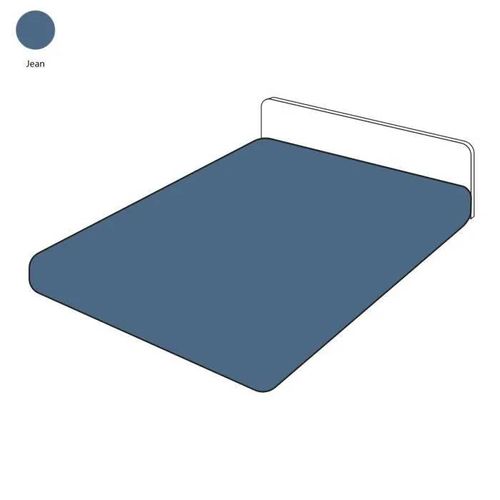 Drap Housse - Sylvie Thiriez - Jean - 180x200 Cm - Coton - Lavable En Machine
