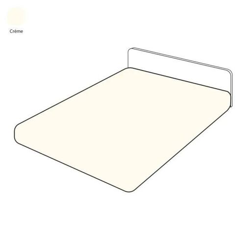 Drap Housse - Sylvie Thiriez - Crème - 200x200 Cm - Coton - Lavable En Machine