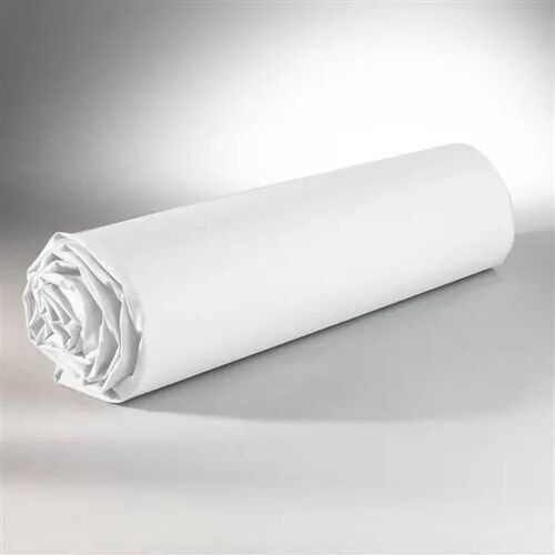 Drap Housse - 140 X 190 Cm - Blanc - Uni - Intérieur