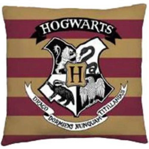 Coussin - Harry Potter - Hogwarts - 35x35 Cm - Noir - Synthétique