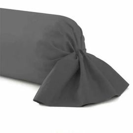 Taie De Traversin - Anthracite - 45 X 185 Cm - 100% Coton - Tissu Résistant - Lavable En Machine