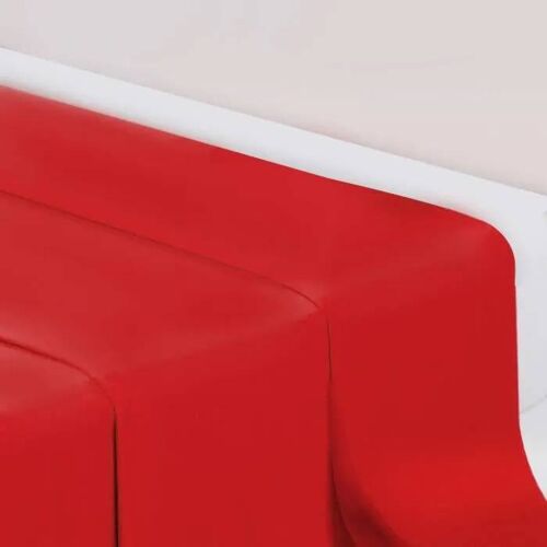 Drap Plat - Pomme D'amour - 180 X 290 Cm - 100% Coton - Lavable - Uni