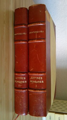 Montesquieu. Lettres Persanes - Édition Ornée De 32 Eaux Fortes Originales De Pierre Rousseau. 2 Volumes Reliés, N° 1202 Des 1277 Sur Vélin De Lana Editions André Vial 1948