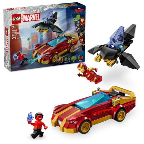 LEGO Marvel - La voiture d'Iron Man et Black Panther contre Hulk rouge - 76310