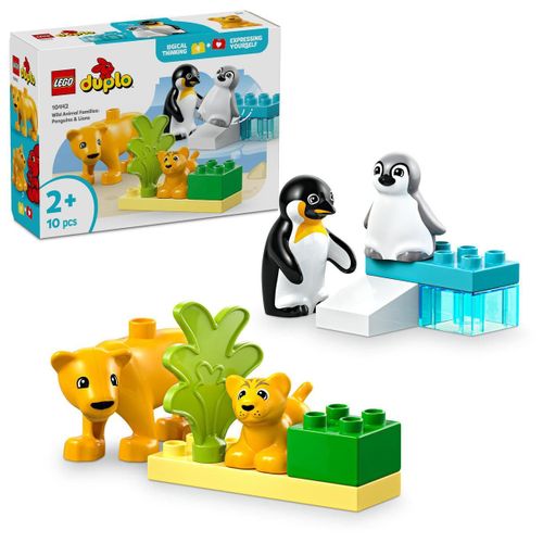 LEGO DUPLO - Familles d'animaux sauvages : pingouins et lions - 10442