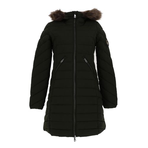 Doudounes Synthétiques Superdry Fuji Faux Fur Hood Mid Lenght Olive Green Kaki 40