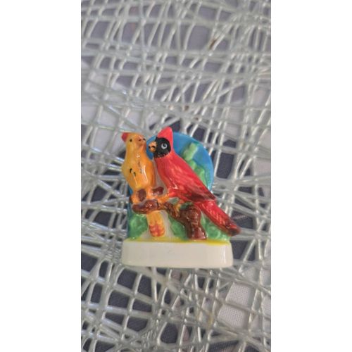 Fève Série Les Oiseaux " Les Perruches Couple