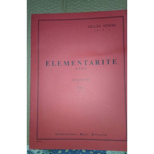 Gilles Senon- Elementarité - Pour Tuba Ténor Sib Et Piano - Imd
