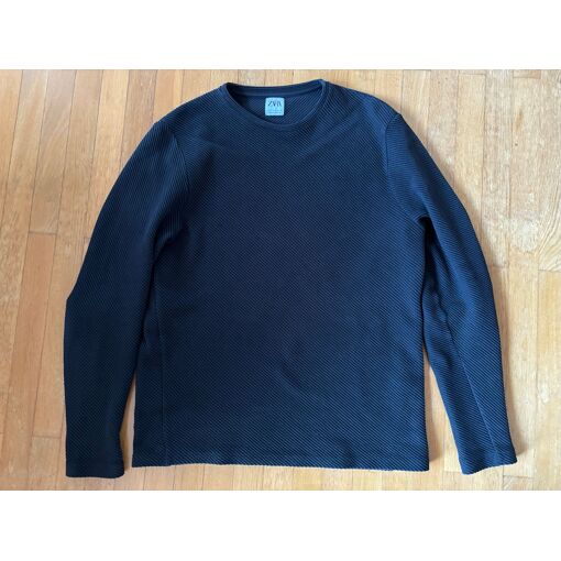 Sweat pull homme Zara bleu coton taille M