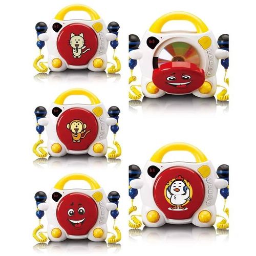 Lecteur CD karaoké portable Bluetooth 5.0 pour enfants Multicolore